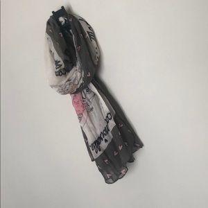 French Themed oversized scarf